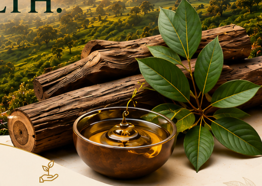 Premium Sandalwood logs and oil bowl